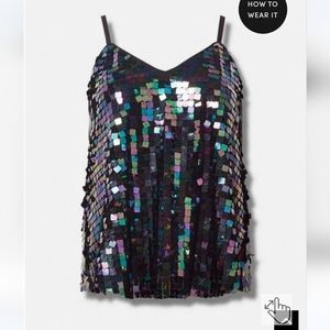 🆕️✨️MULTI-COLOUR RAINBOW SEQUIN SWING CAMI - SOPHIE STYLE✨️